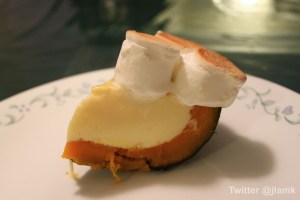 A slice of the baked pumpkin
