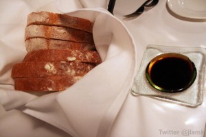 Bread and the famous lobster oil