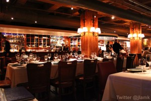 Huge wine selection at Blue Water Cafe