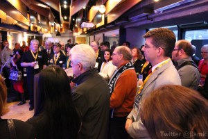 Guests listen to opening remark by Tourism Vancouver Island CEO