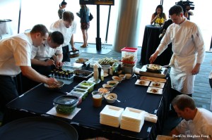 Chefs preparing food