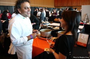 Chef Vij chats with Joyce
