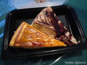 Mango and Mocha cheesecakes to-go