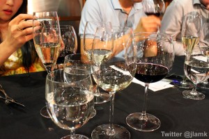 A collection of wine glasses (and water glasses)