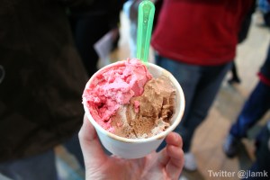 History of Chocolate Reception - Raspberry Sorbet and Belgian Chocolate Gelato