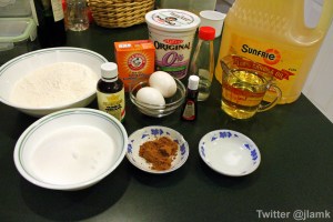 Ingredients for the cupcake Ingredients for the cupcake