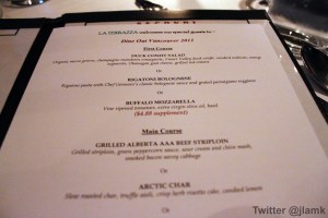 La Terrazza Dine Out Menu