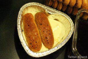 Layering lady fingers and cake mixture