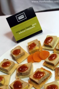 Foie Gras Toasts with Apicot Preserve