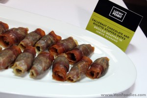 Chocolate and Ricotta Stuffed Dates Wrapped in Serrano