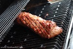 Beef striploin on the grill