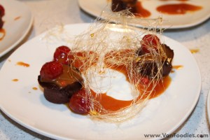 Dessert - Dark Chocolate Tarts with Angel Hair