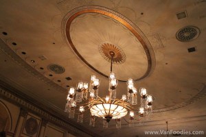 Chandeliers from the ceiling