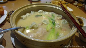 Chicken Hot Pot with Wontons