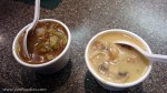Beef Barley (left) and Cream of Chicken with Mushroom