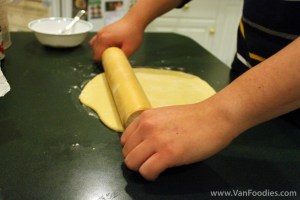 Roll out the dough Roll out the dough
