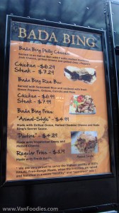 Bada Bing Menu