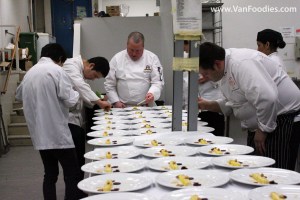 Chefs and students helped prepare the dinner