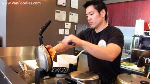 Waffles made fresh on-site