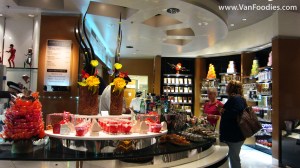 A huge space with retail section