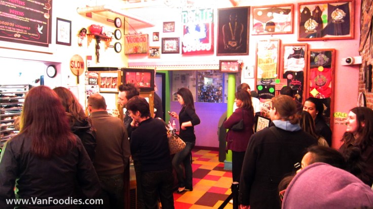 Long lineup for donuts!