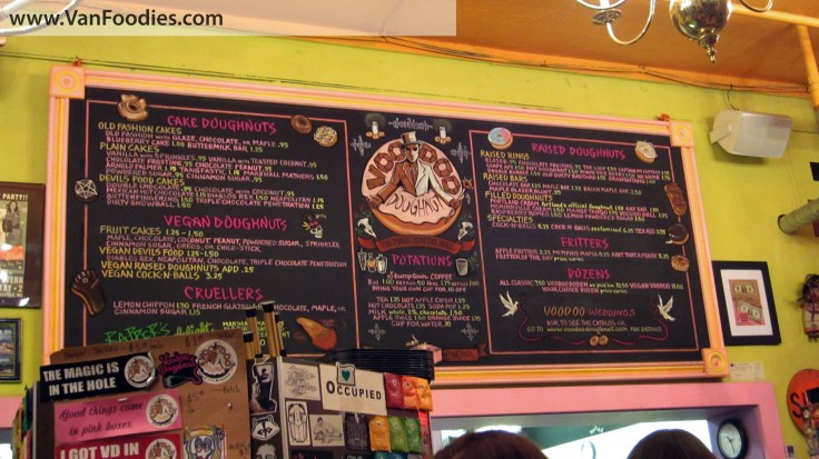 Menu board - lots to choose from