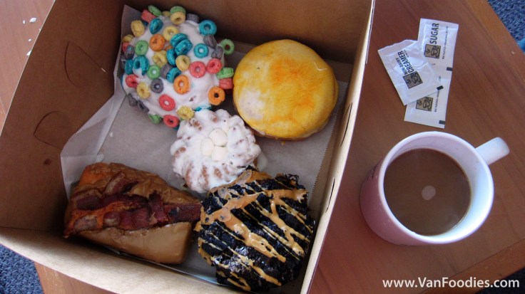 The Loop, Mango Tango, Lemon Chiffon Crueller, Bacon Maple Bar, Old Dirty Bastard