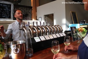 Sommelier Dave chatting with guests