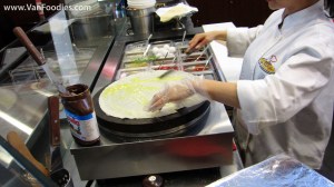 Cracked an egg on the crepe