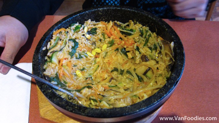 Bibimbap, stirred