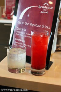 Cocktail drinks - "Check in" and "Check out"
