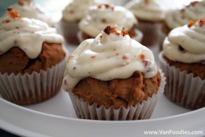 Pumpkin Cupcake with Maple & Bacon Icing