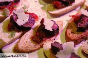 Bison crostini by Hamilton Street Grill