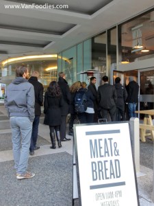 Lunch lineup at the door