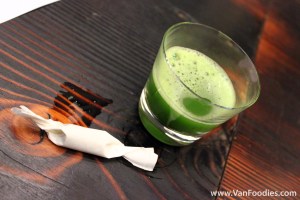 Matcha with yema candy