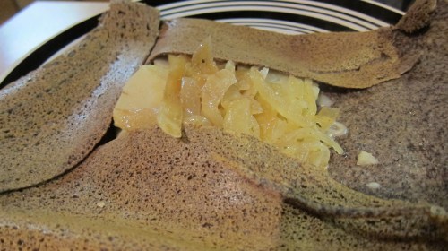 Potato, onion, and swiss cheese