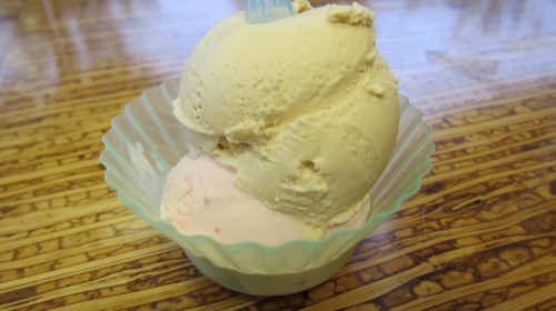 Nocciola (hazelnut) gelato at Gelateria Dolce Amore