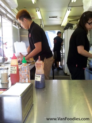 A peek inside the truck