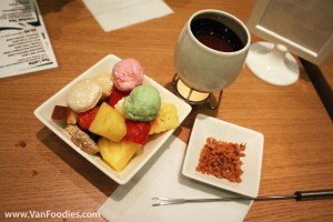 Personal size chocolate fondue at Capstone