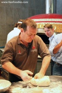 Roberto kneading the dough