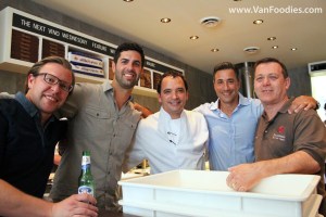 Famoso's founders Jason Allard & Justin Lussier, Don Letendre, MC of the evening, Roberto Caporuscio