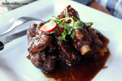 Pork Ribs with balsamic vinegar, sweet & sour sauce