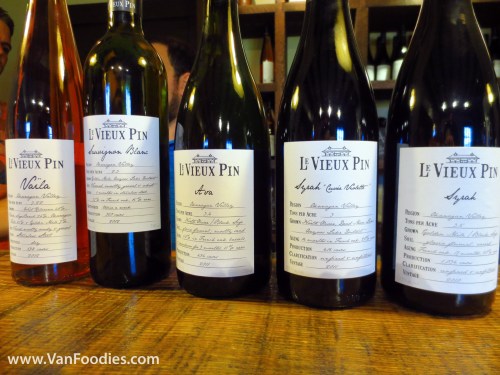 French-style wines at Le Vieux Pin